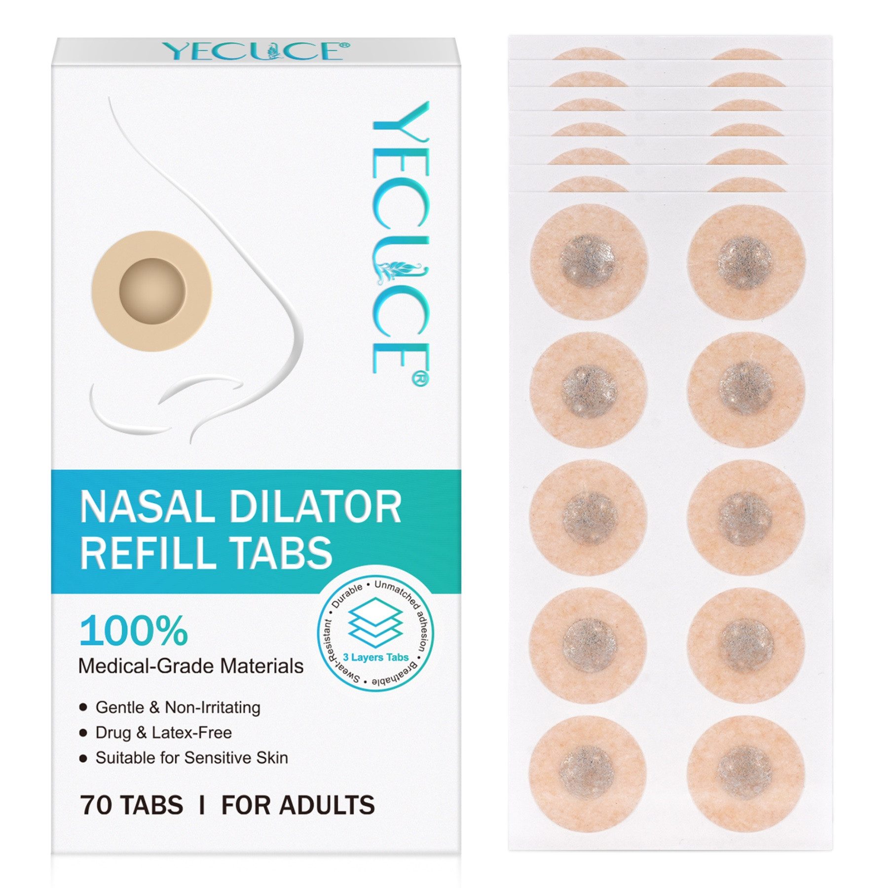 P-Beauty Cosmetic Accessories Nasenpflaster Magnetische Nasenstrip Nasenpflaster Schnarchreduzierung Schnarchstopp, Nasenclip, Schnarchstopp, Set,Nasenstrip