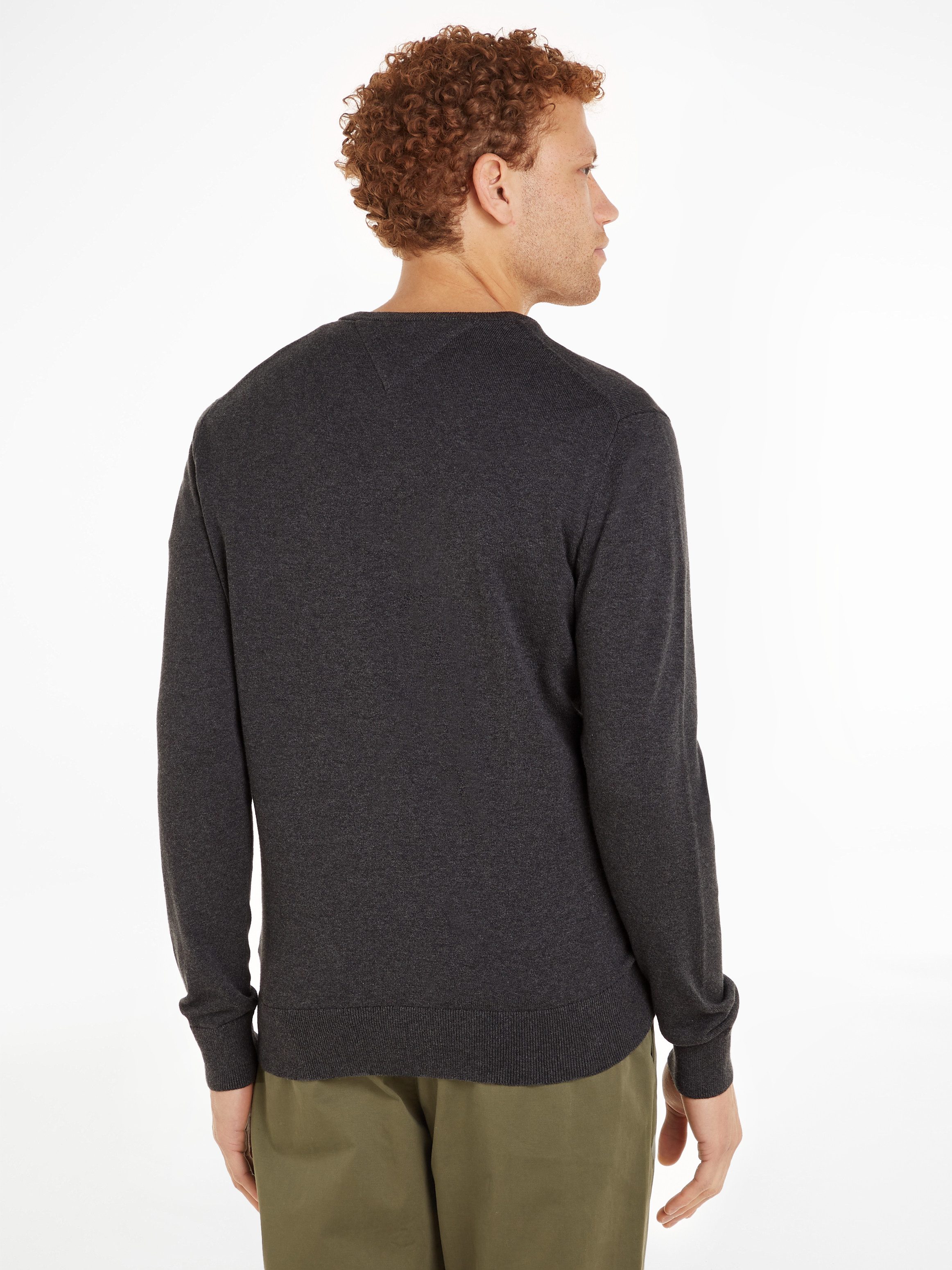 Tommy Hilfiger Strickpullover ESSENTIAL COTTON V NECK mit V-Ausschnitt und günstig online kaufen