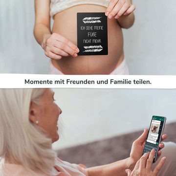 Pihu Karte Ehrliche Meilensteine - Schwangerschaft, Geschenk für werdende Mütter - Schwangerschaftskarten - Selfiekarten
