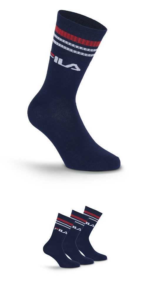 Fila Socken (3 Paar) breites Rippenbündchen, günstig online kaufen
