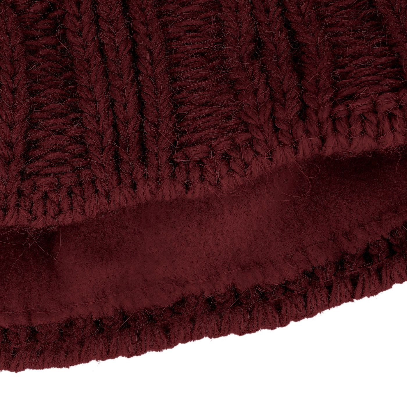 Neverless Bommelmütze Damen Strick-Mütze gefüttert Fell-Bommel günstig online kaufen