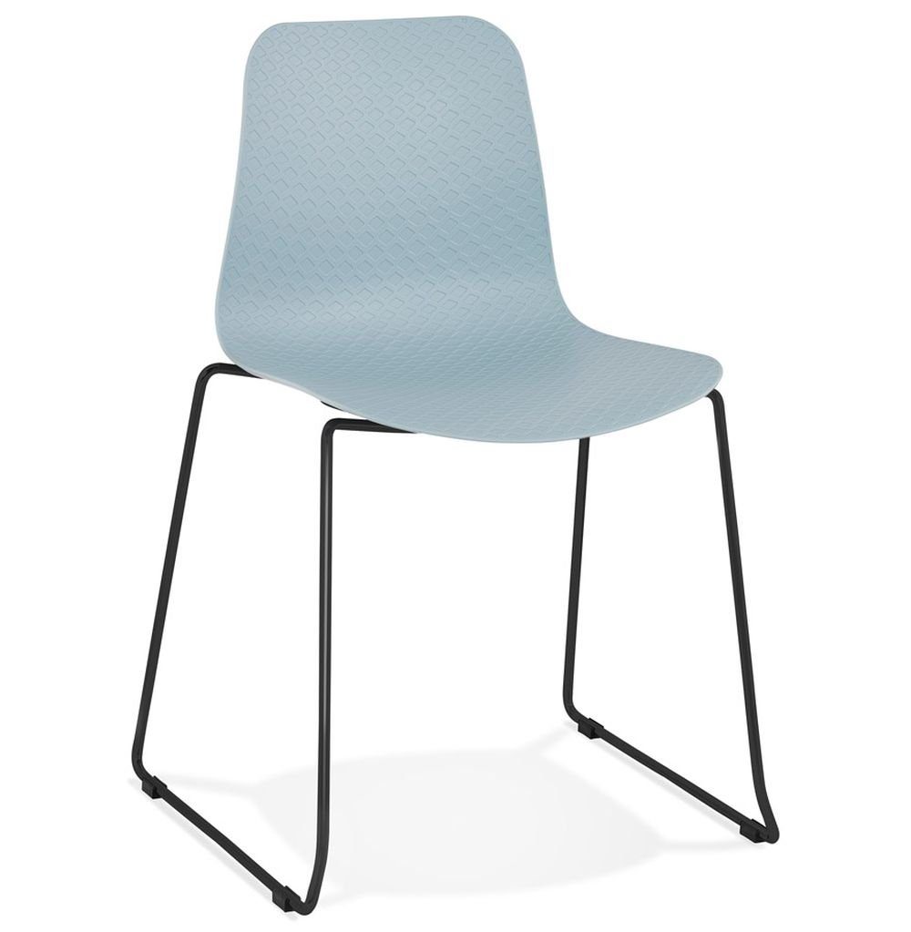 KADIMA DESIGN Esszimmerstuhl NIL Stuhl Plastic Polym Blau (blue,black) 55 x 50 Blau/Grau