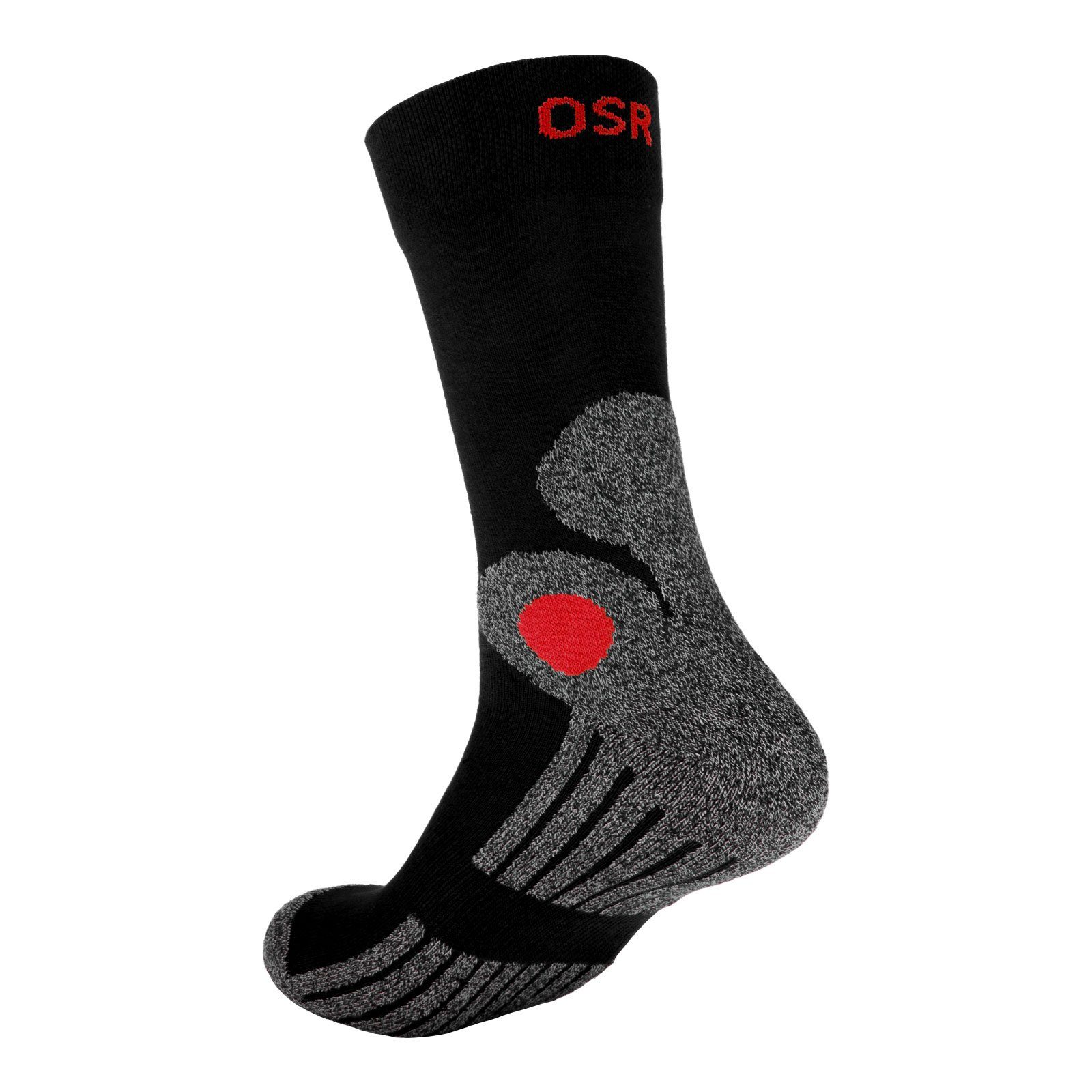 One Strange Rock Funktionssocken Trekkingsocken (4-Paar) mit ergonomischer Knöchelpolsterung