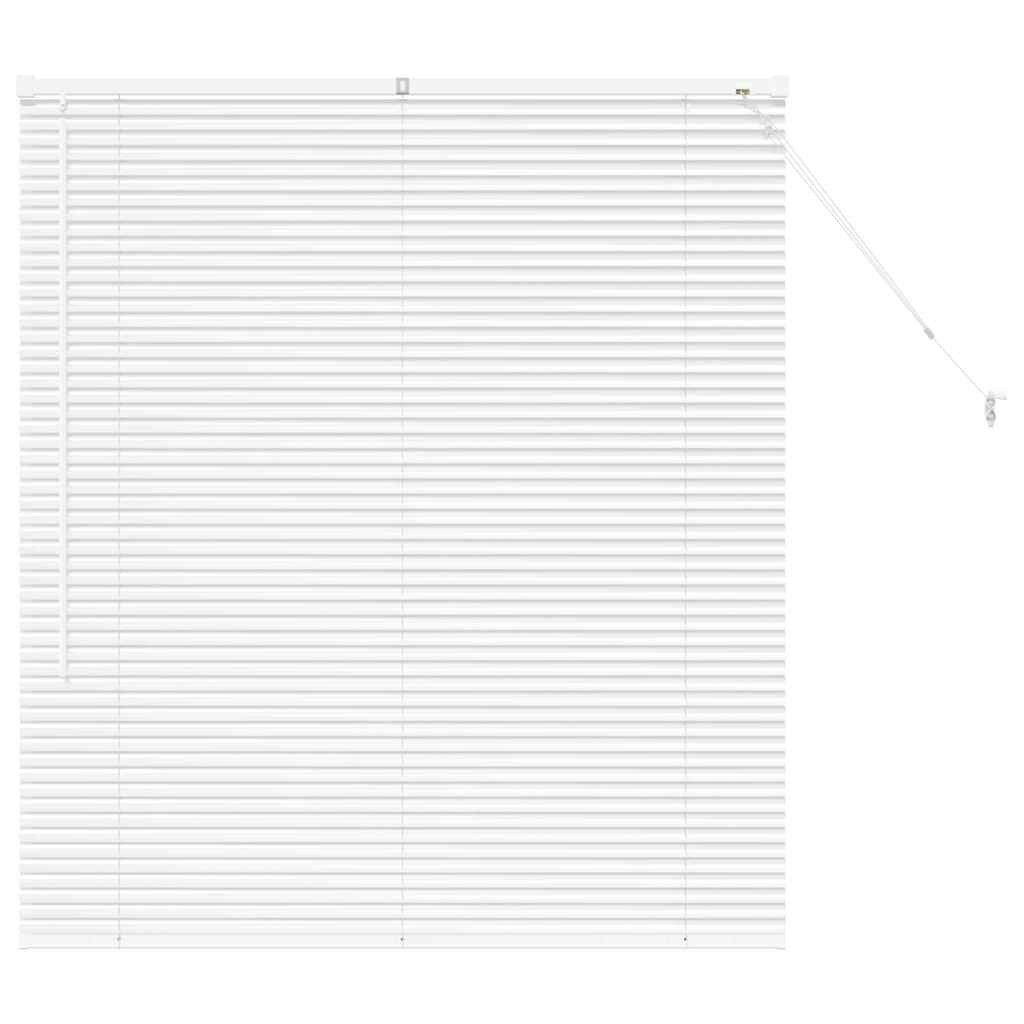Rollo Venezianische Jalousie Weiß 130 x 115 cm 25 mm Aluminium, vidaXL