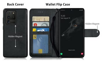 MyGadget Handyhülle Flip Case Klapphülle für Samsung Galaxy S20 Ultra, Magnetische Hülle aus Kunstleder Klapphülle Kartenfach Schutzhülle