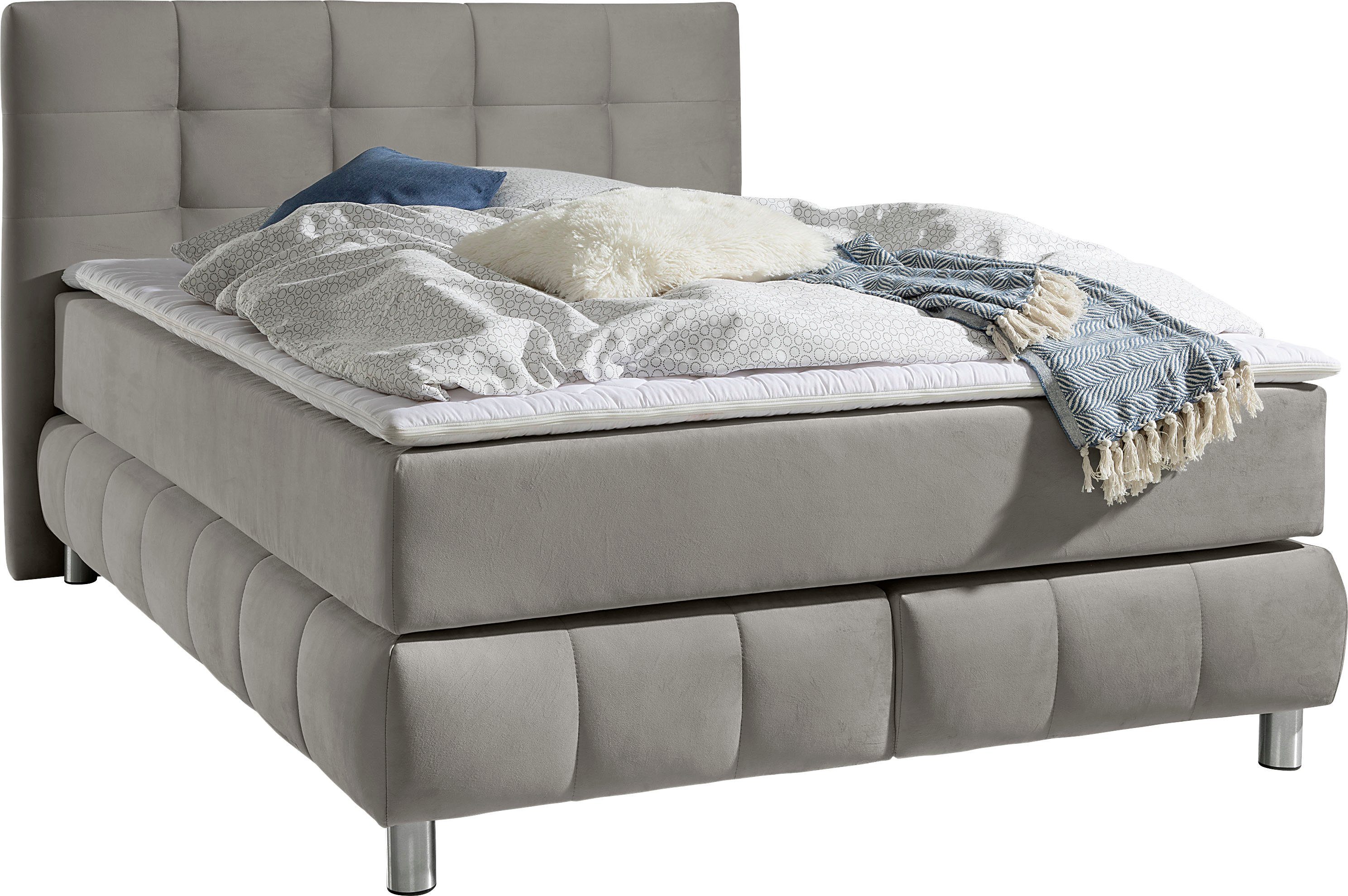 andas Boxspringbett "Salo", incl. Topper, 6 Breiten, 2 Härtegrade, TFK auch günstig online kaufen