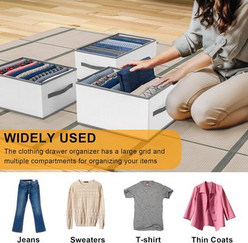 Silberstern Aufbewahrungsbox 3-teilige Garderoben-Kleideraufbewahrungstasche mit 7 Fächern (3 St), Große, wasserdichte Aufbewahrungsbox für Kleiderschrank-Schubladen