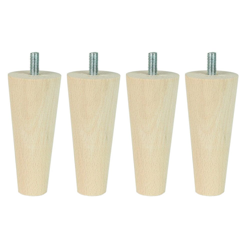 Prima-Online Möbelfuß 4 Möbelfüße Holzfüße Buche Sofafüße Schrank M8 Gewind günstig online kaufen