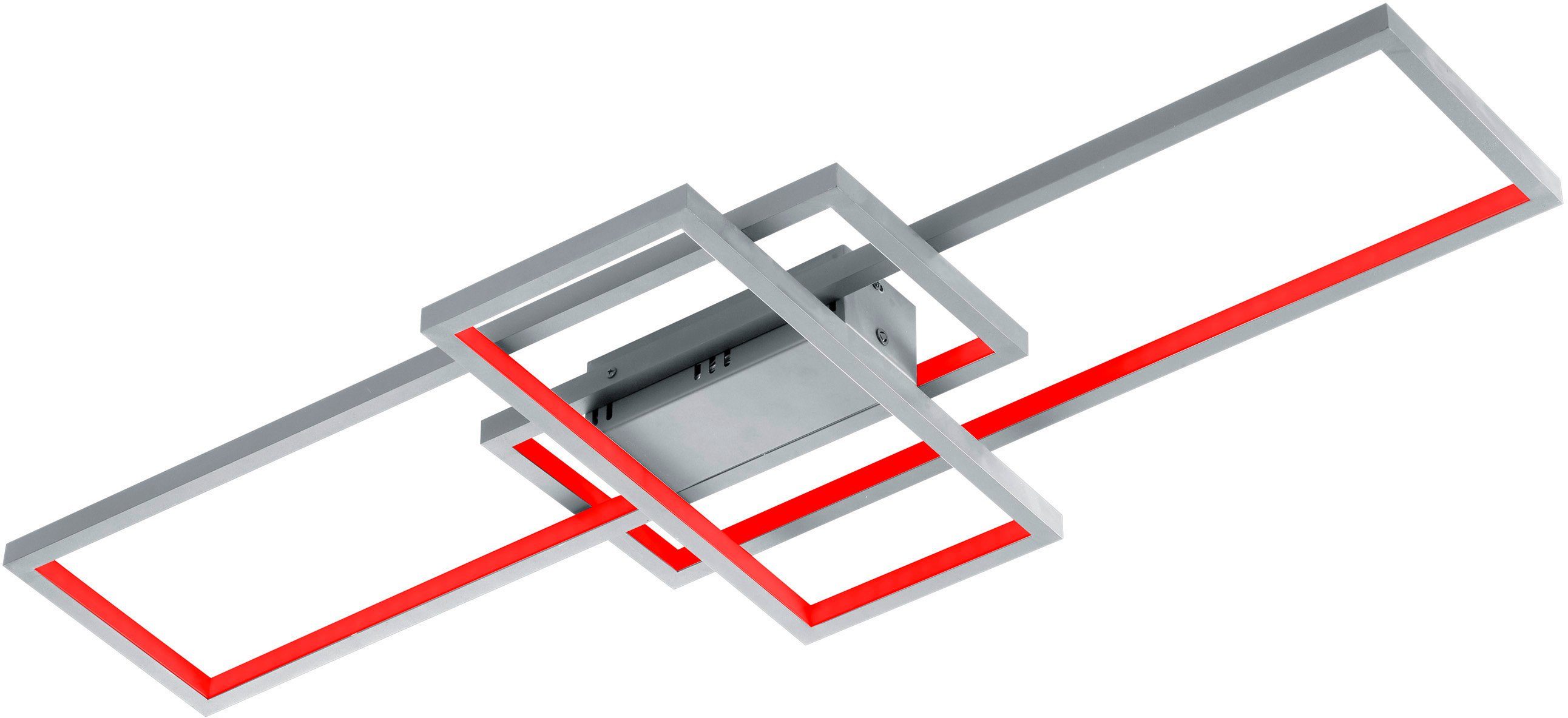 TRIO Leuchten LED mehrere Farbwechsler Deckenleuchte integriert, Helligkeitsstufen, THIAGO, LED Memoryfunktion, Dimmer, Farbwechsel, fest