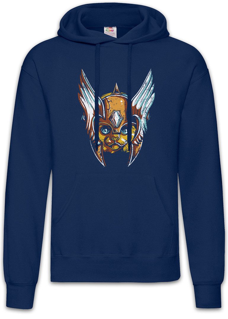 Hoodie Viking Cat Face Herren Hoodie Wikinger Katze Fenris Walhalla Odhin