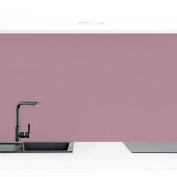 Bilderdepot24 Küchenrückwand pink dekor einfarbig Wandpaneel Malve Wandverkleidung Küche, (1-tlg., Nischenrückwand - für Fliesenspiegel ohne Bohren - matt), Spritzschutz Rückwand Küche Herd - Folie selbstklebend versch. Größen