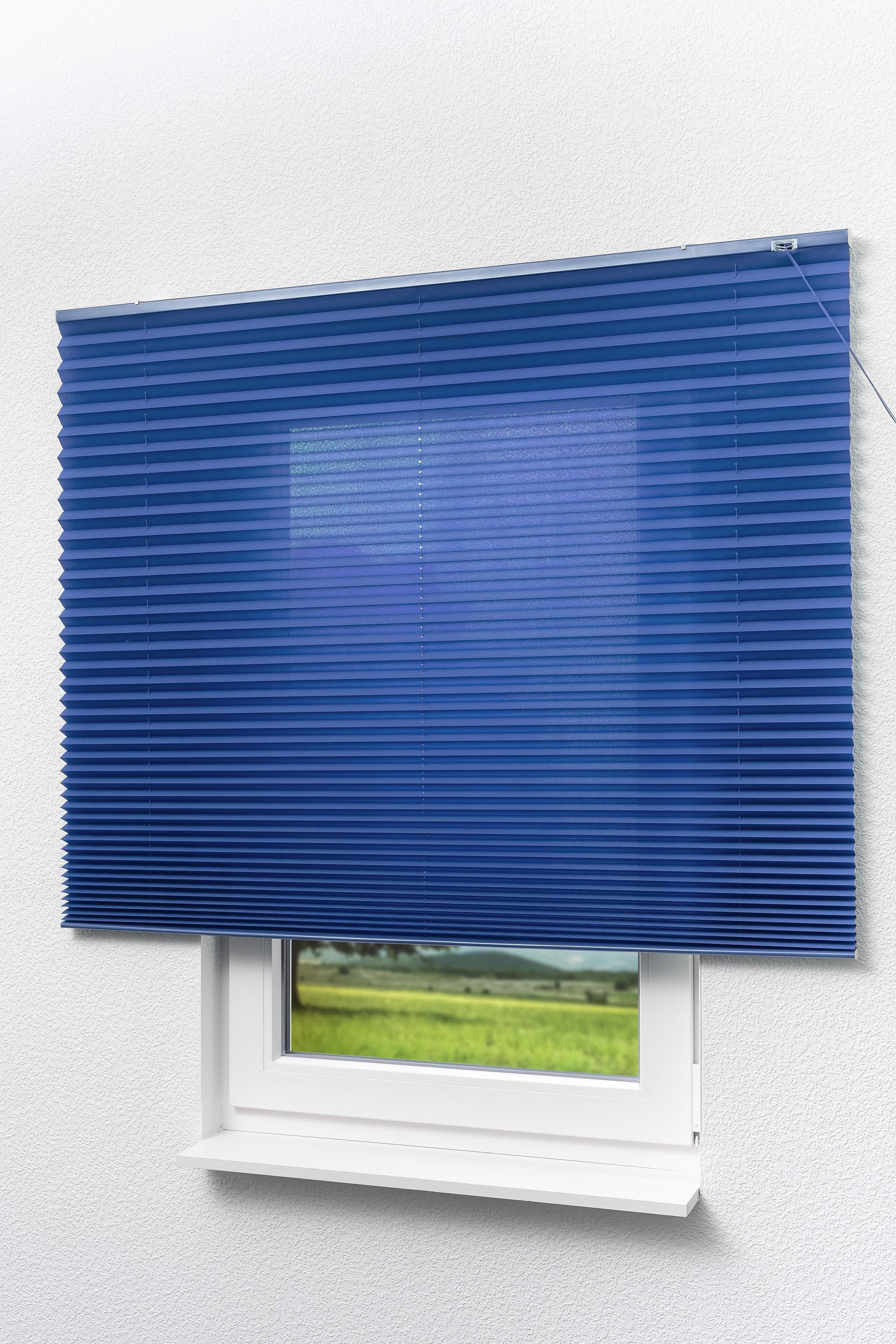 Enzianblau, HxB freihängend blickdicht, LYSEL®, 180x120cm Plissee