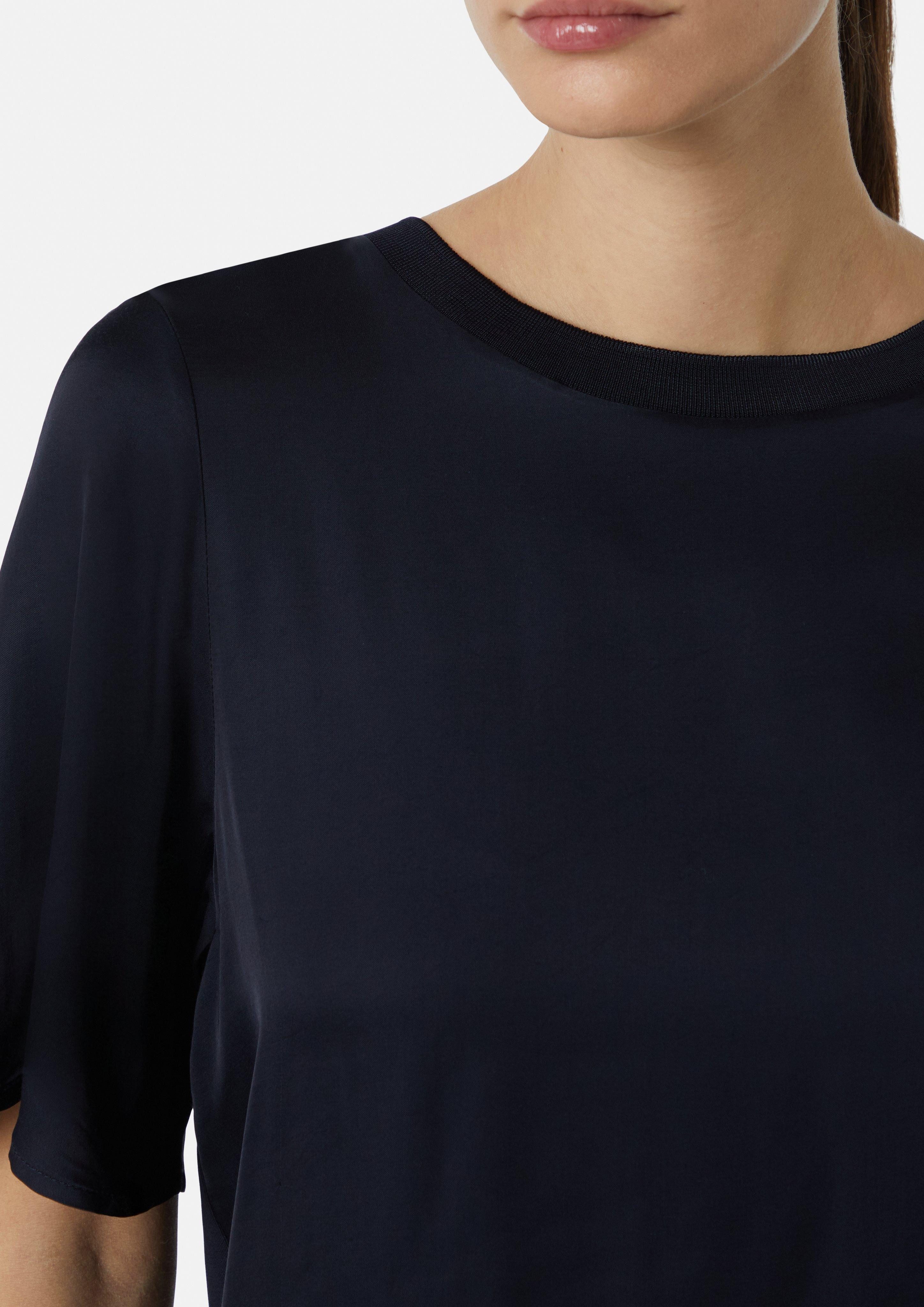 Comma Kurzarmshirt Blusenshirt im Fabricmix mit günstig online kaufen