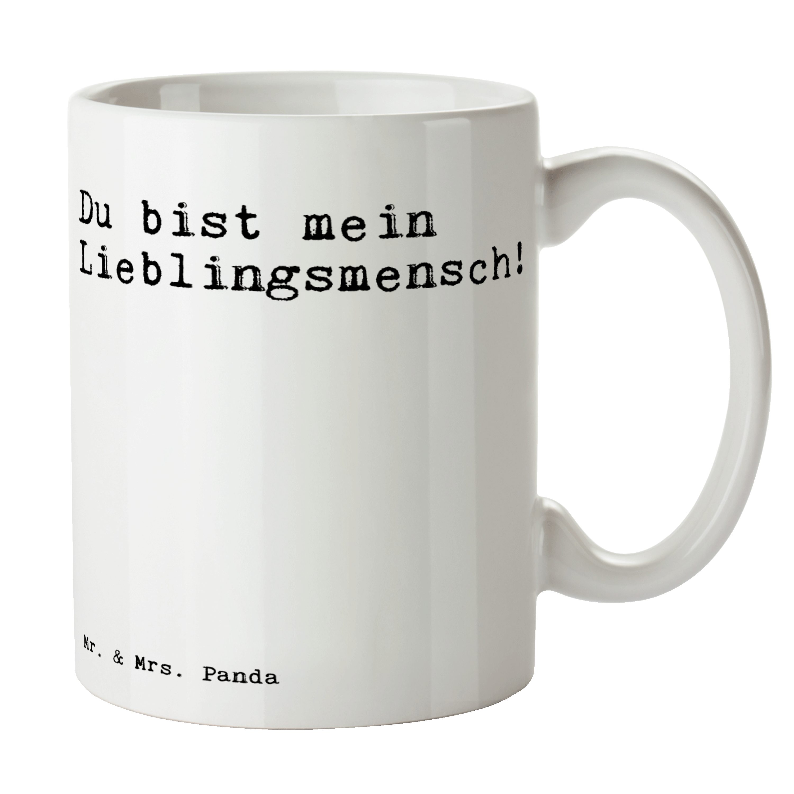 Mr. & Mrs. Panda Tasse »Du bist mein Lieblingsmensch! Weiß Schenken