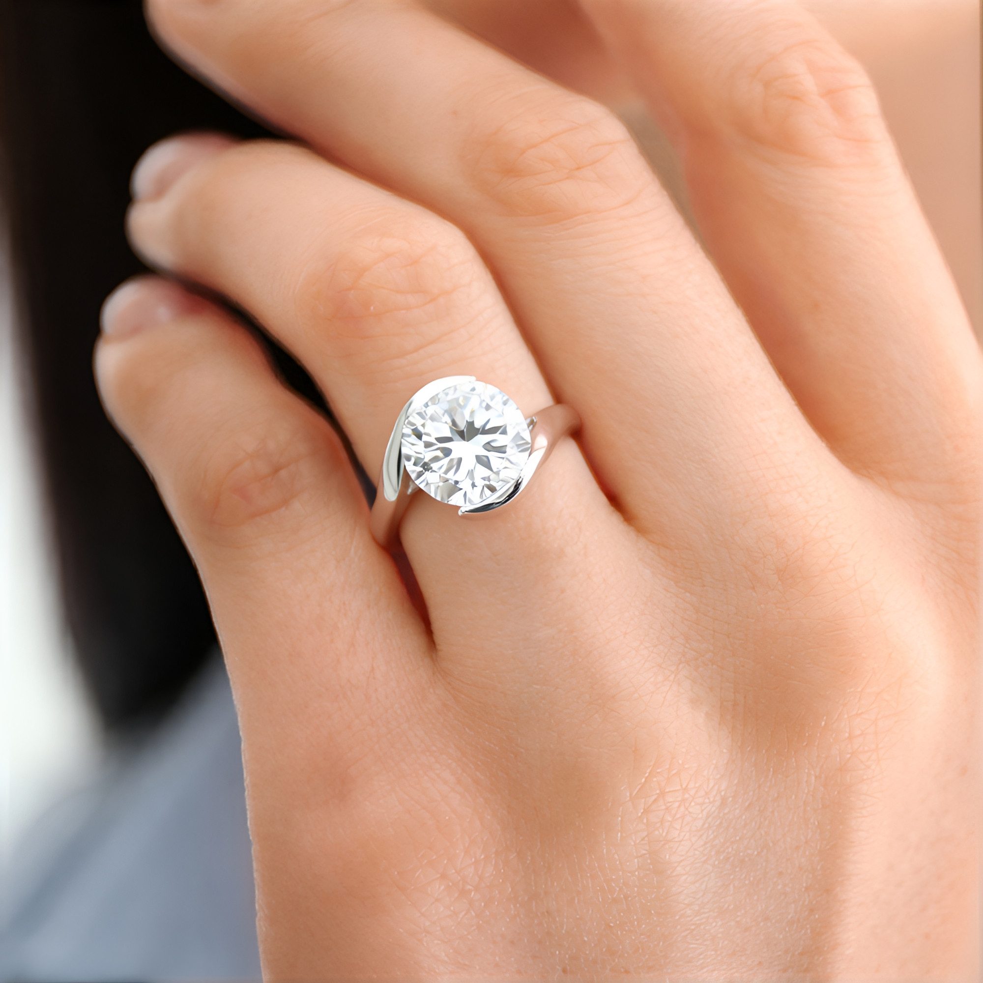 Cavill Solitärring Cavill Silberring platinbeschichtet 2,16 ct weißer Topas günstig online kaufen