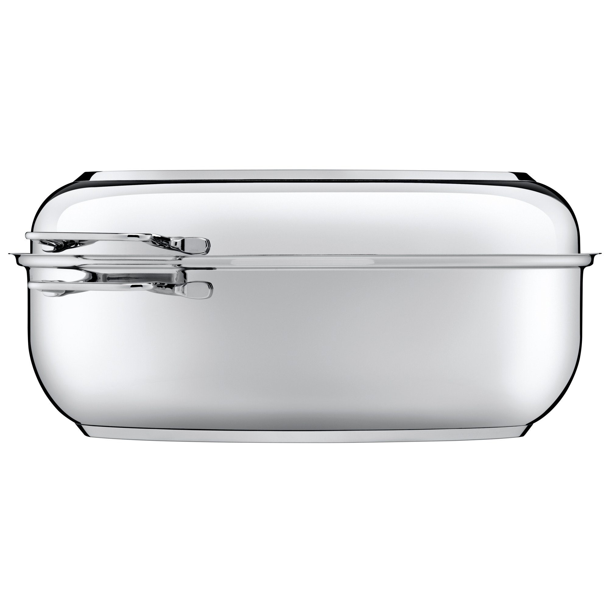 Silit Bräter Schmortopf mit Deckel 8,5l, backofengeeignet, induktionsgeeignet, Cromargan® Edelstahl Rostfrei 18/10, Deckel als induktionsgeeignete Pfanne nutzbar, für alle Herdarten