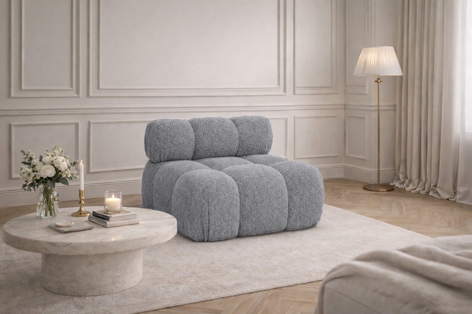 Kaiser Möbel Sofa-Mittelelement modulares System, Stoff Abriamo,SELIA