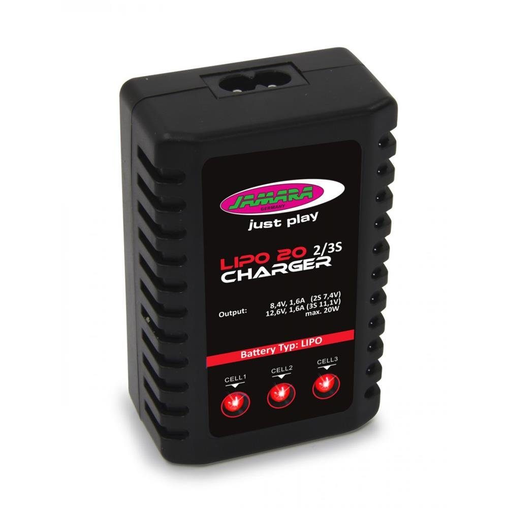 Jamara 413117 RC-Ladegerät (LiPo 20 2/3S mit integriertem Balancer, Netzstecker, Charger)