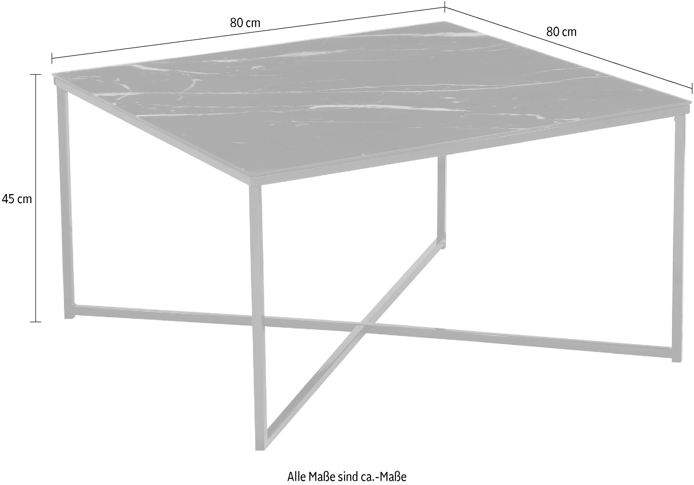 Marmoroptik | Schwarz in Tischplatte Couchtisch, Schwarz/schwarz SalesFever | Schwarz
