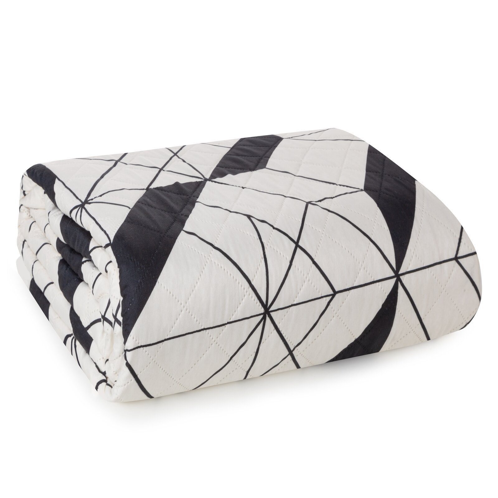 Design91 Bettüberwurf GEO, Karomuster Graue Decke günstig online kaufen