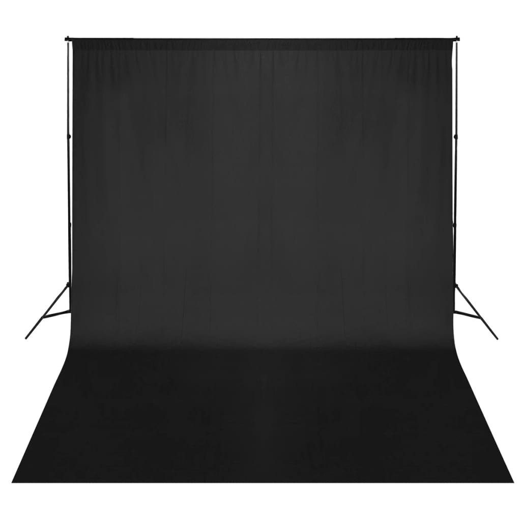 vidaXL Fotohintergrund Fotohintergrund-System 300 x cm 300 Schwarz