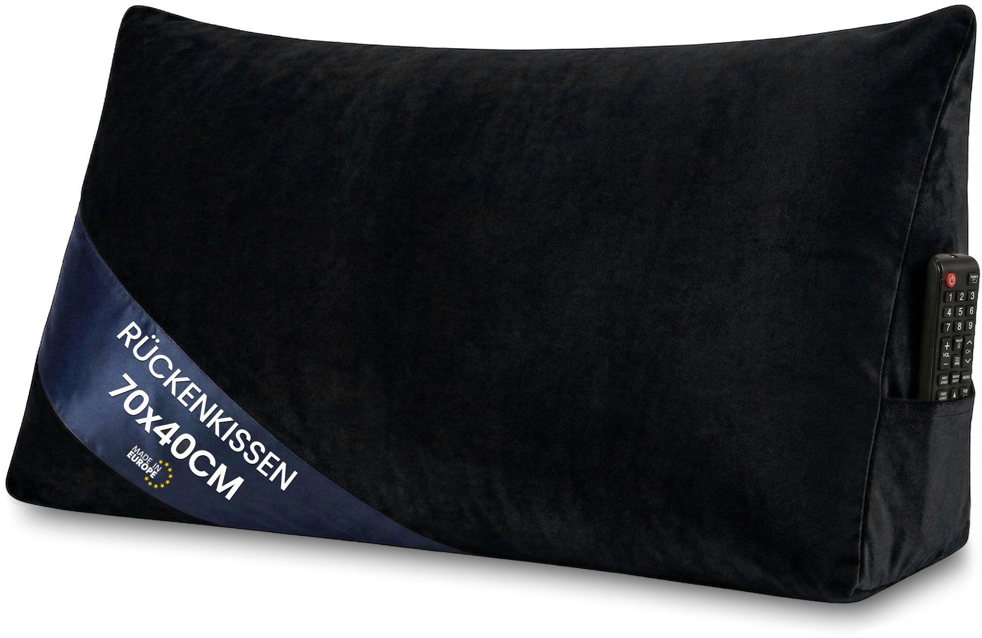 Amazinggirl Rückenkissen Keilkissen Cord Kissen 70x40 cm - Lesekissen für Bett Sofa und Couch