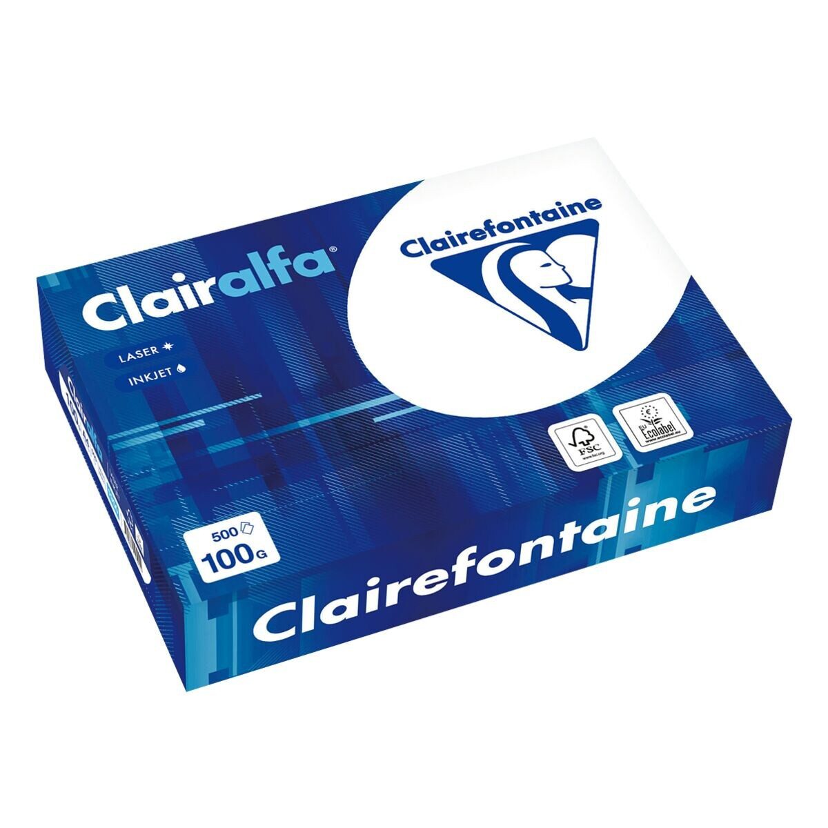 CLAIREFONTAINE Druckerpapier Clairalfa 1950, Format DIN A4, 100 g/m², 171 CIE, 500 Blatt