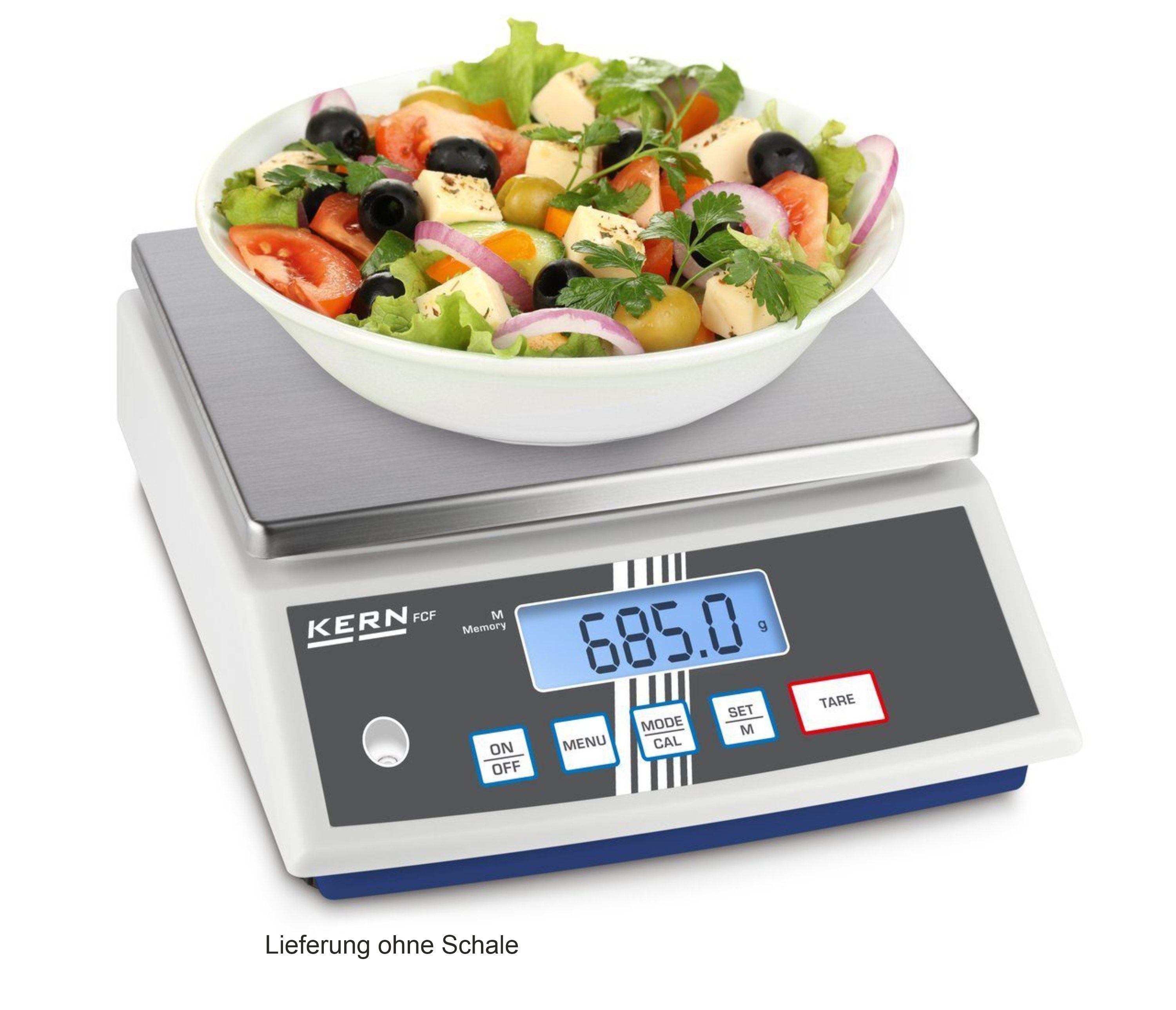 Kern Feinwaage Tischwaage FCF 30K-3, Wägebereich 30000 g, Ablesbarkeit 1 g, LCD Display