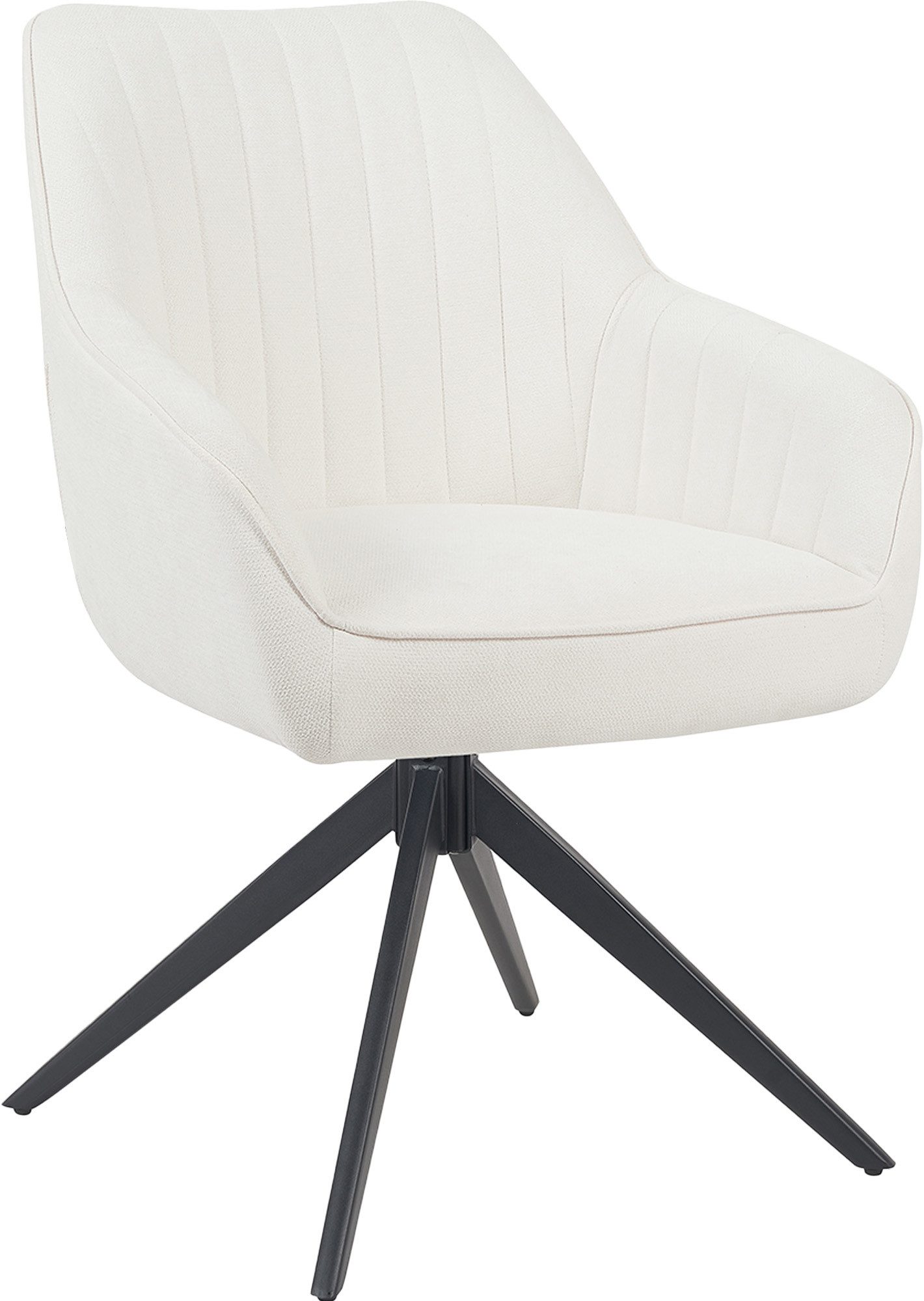 B&D home Polsterstuhl ARVIT (1 St), mit Armlehnen, Taschenfederkern-Sitz, Metallgestell 360° drehbar