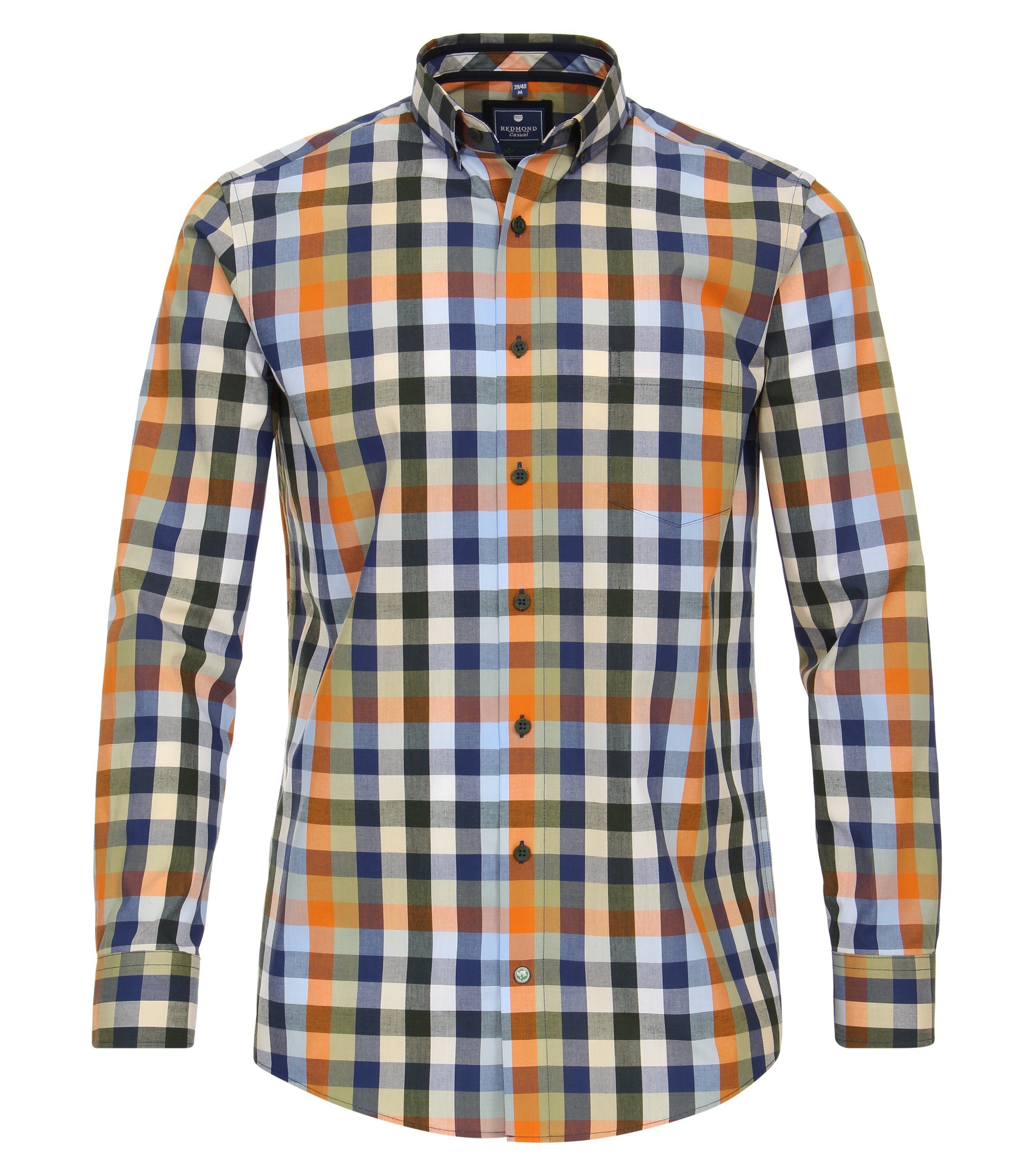 Redmond Karohemd Button-Down-Kragen günstig online kaufen