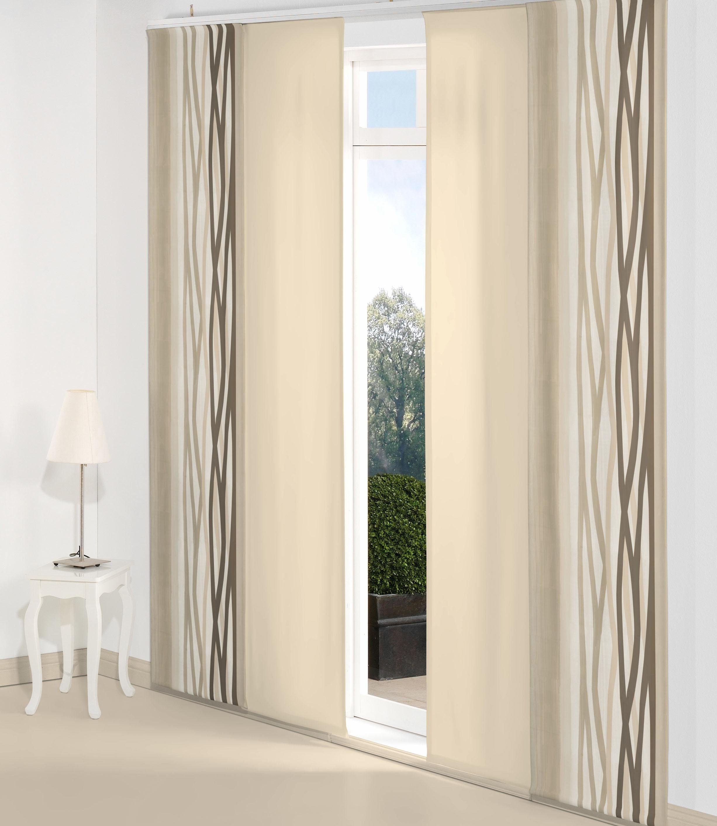 Wirth Schiebegardine "Brooklyn" Klettschiene 1 Stk. tlg. Inkl. Montagezubeh günstig online kaufen