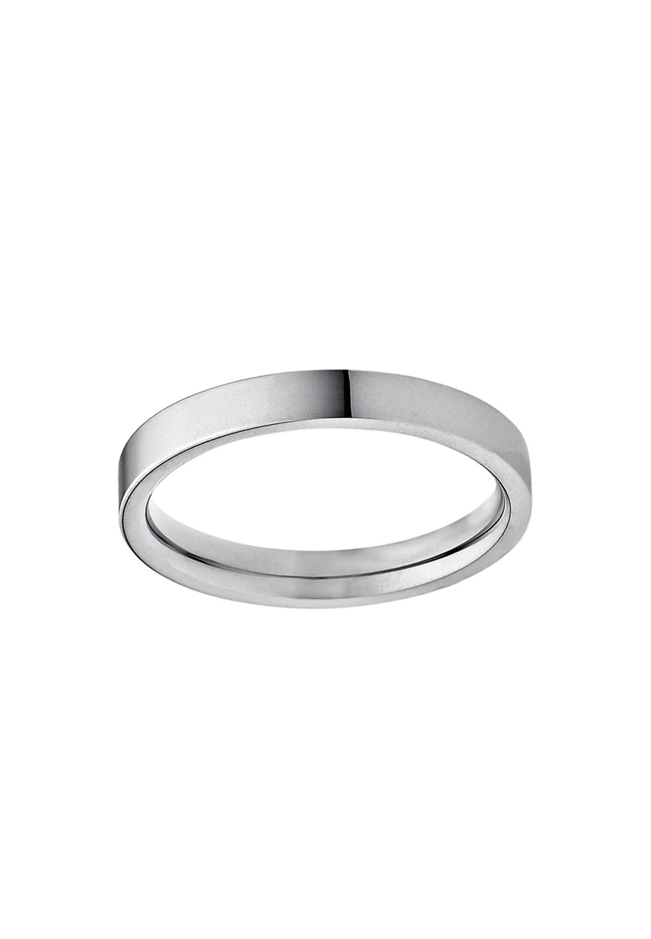 M&M Fingerring Ring Damen silber / gold schlicht Vorsteckring 3mm (1-tlg), "Best Basics", deutsche Qualität, inkl. edles Schmucketui