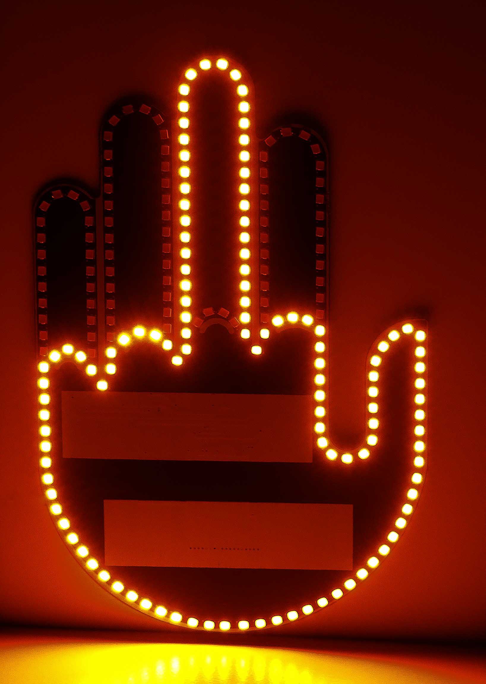 LAMPA Dekofigur Fingerlampe 203 LEDs, LKW Auto Gestenlicht