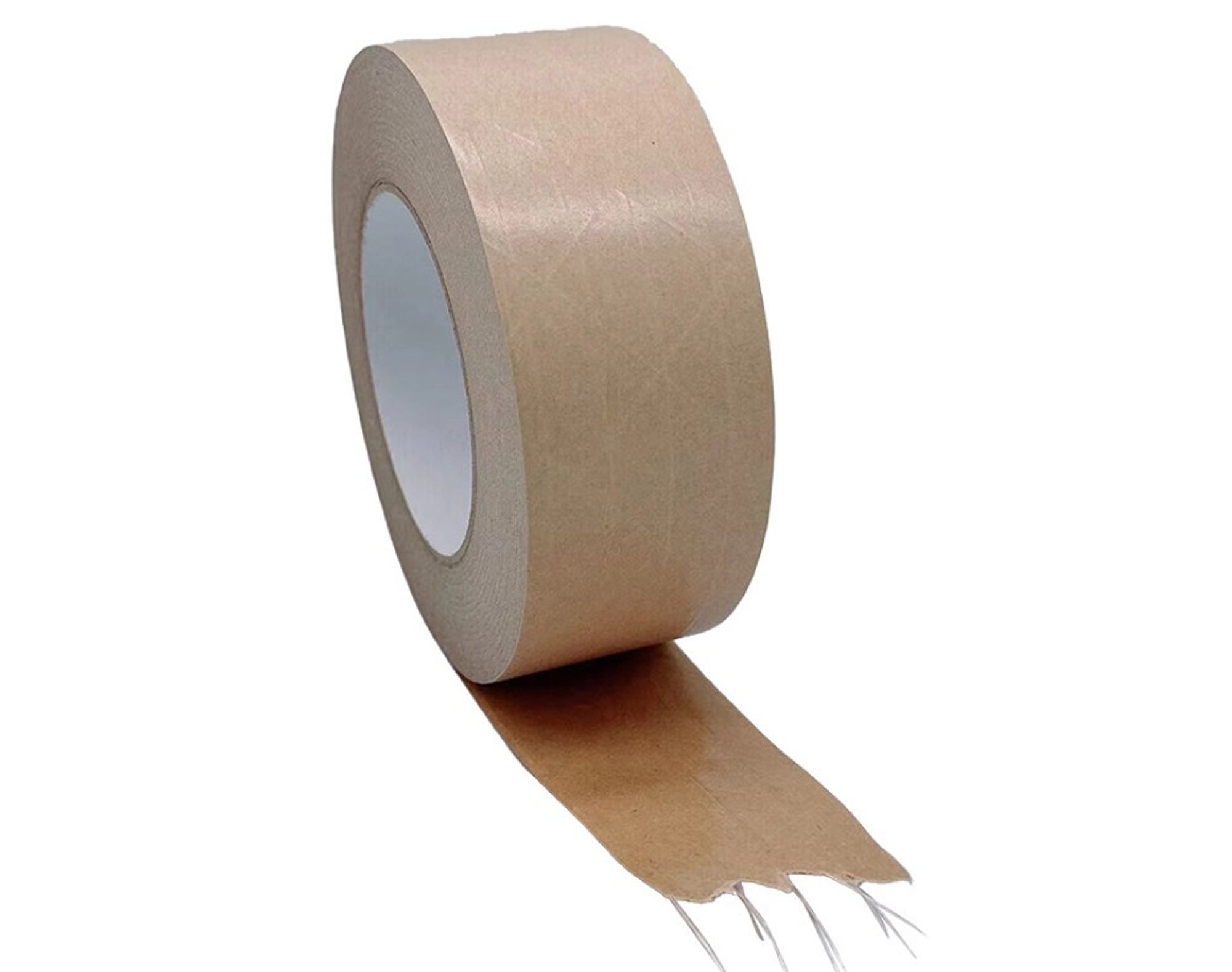 BAYLI Klebeband 1 Rolle Packband Papier 50mm x 50m, FADENVERSTÄRKT - 130µ - Starke