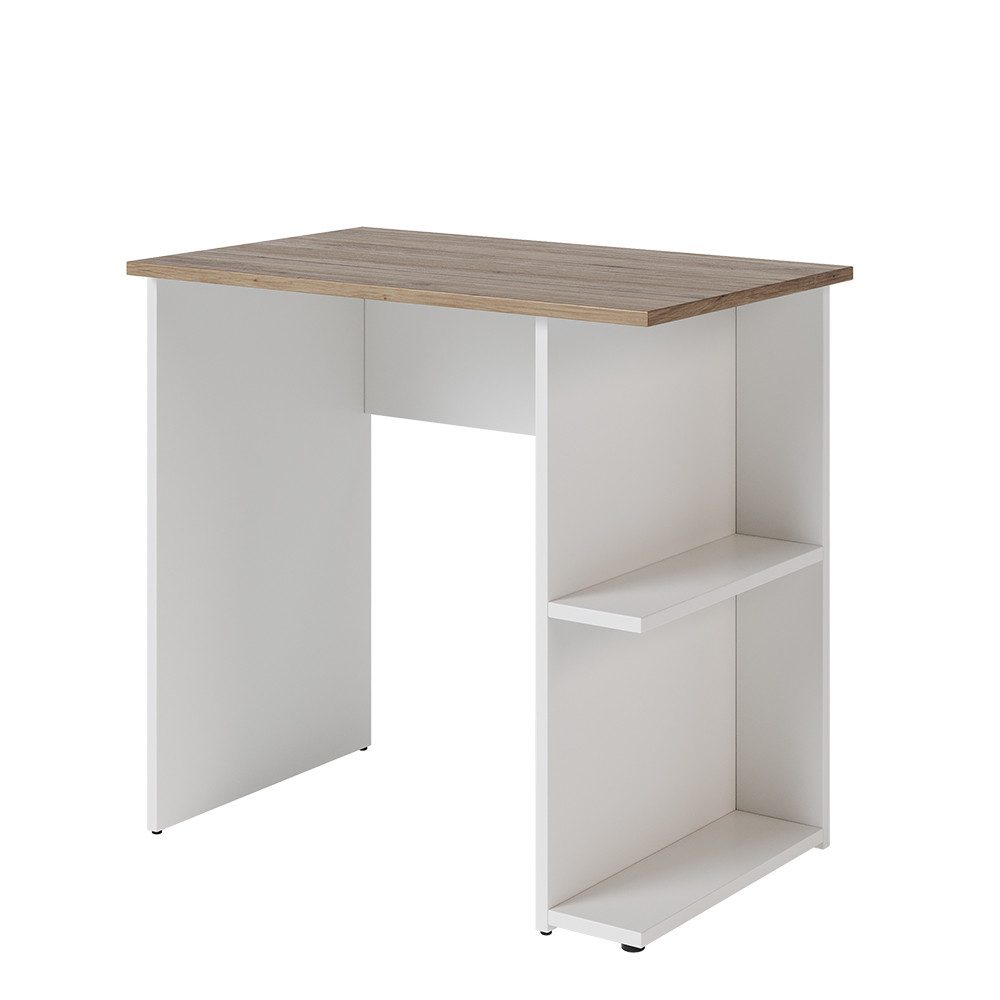 Vicco Schreibtisch Simple, Weiß/Artisan, 80 x 50 cm (1-St)