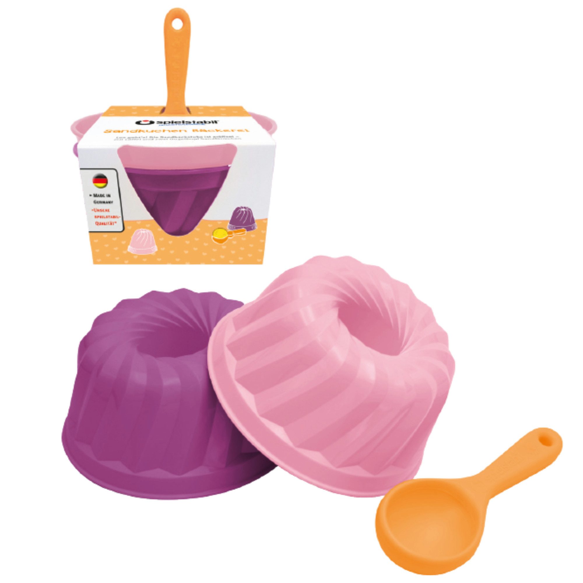 Spielstabil Spielzeug-Gartenset Spielstabil Sandkuchen Bäckerei 3-teilig sunsetpop, (3-tlg)