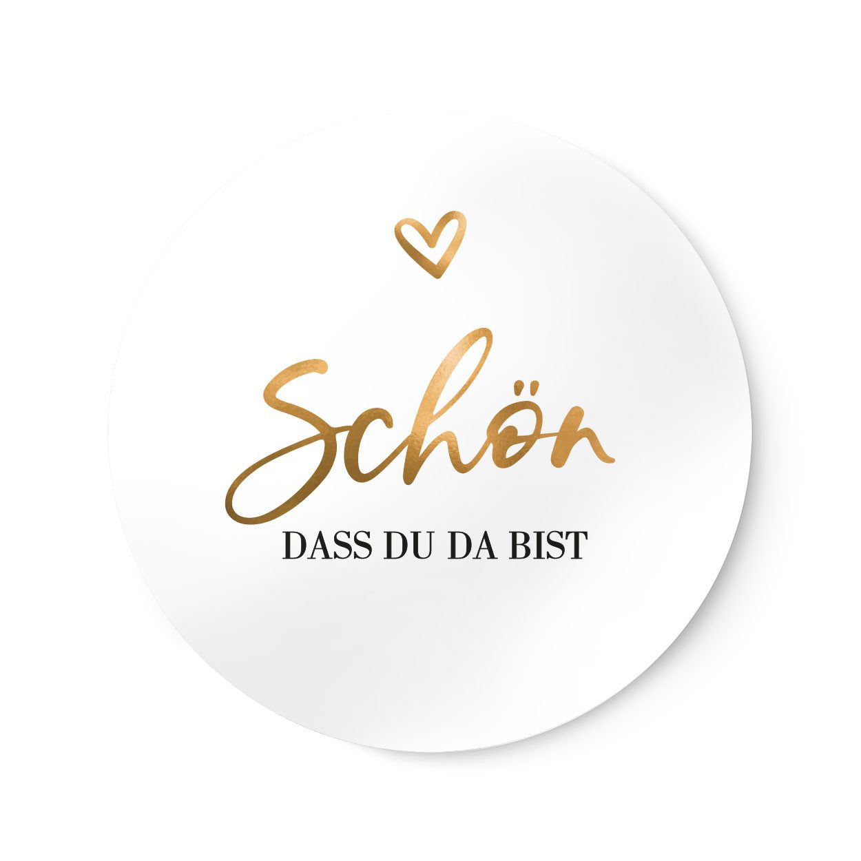 NORDEULE Aufkleber Schön dass du da bist No.1, (im Set, 20tlg), Ideal für Gastgeschenke zur Hochzeit Taufe Feste