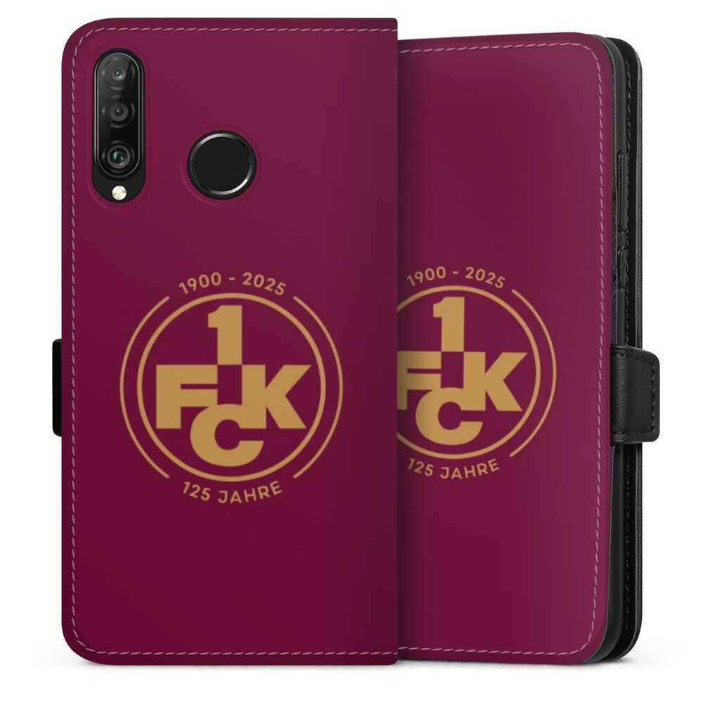 DeinDesign Handyhülle 1. FC Kaiserslautern 1. FCK 125 Jahre 1. FCK 125. Jubiläum, Huawei P30 Lite Premium Hülle Handy Flip Case Wallet Cover