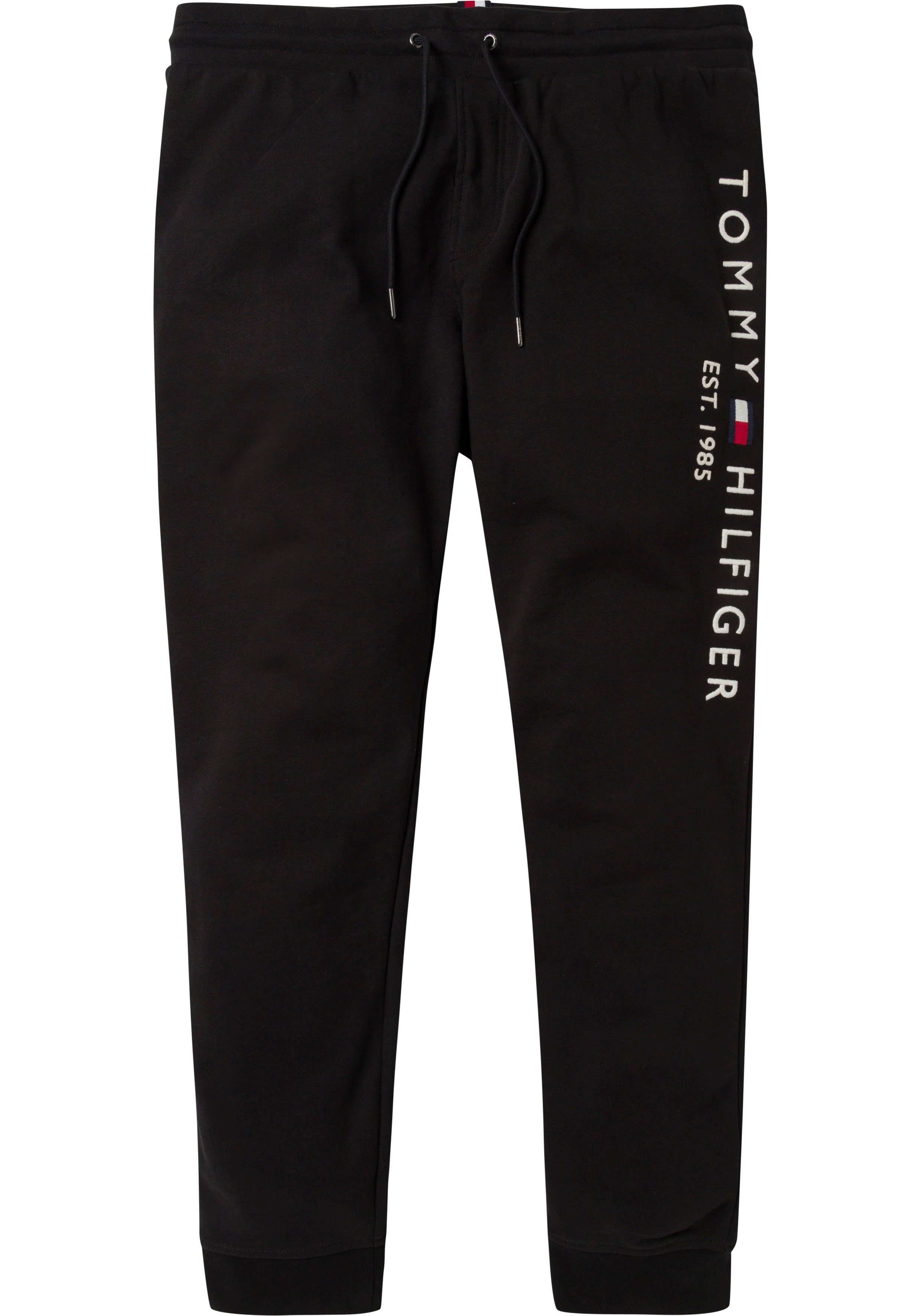 Tommy Hilfiger Big & Tall Jogginghose mit Tommy Hilfiger Ösen am Kordelzug schwarz