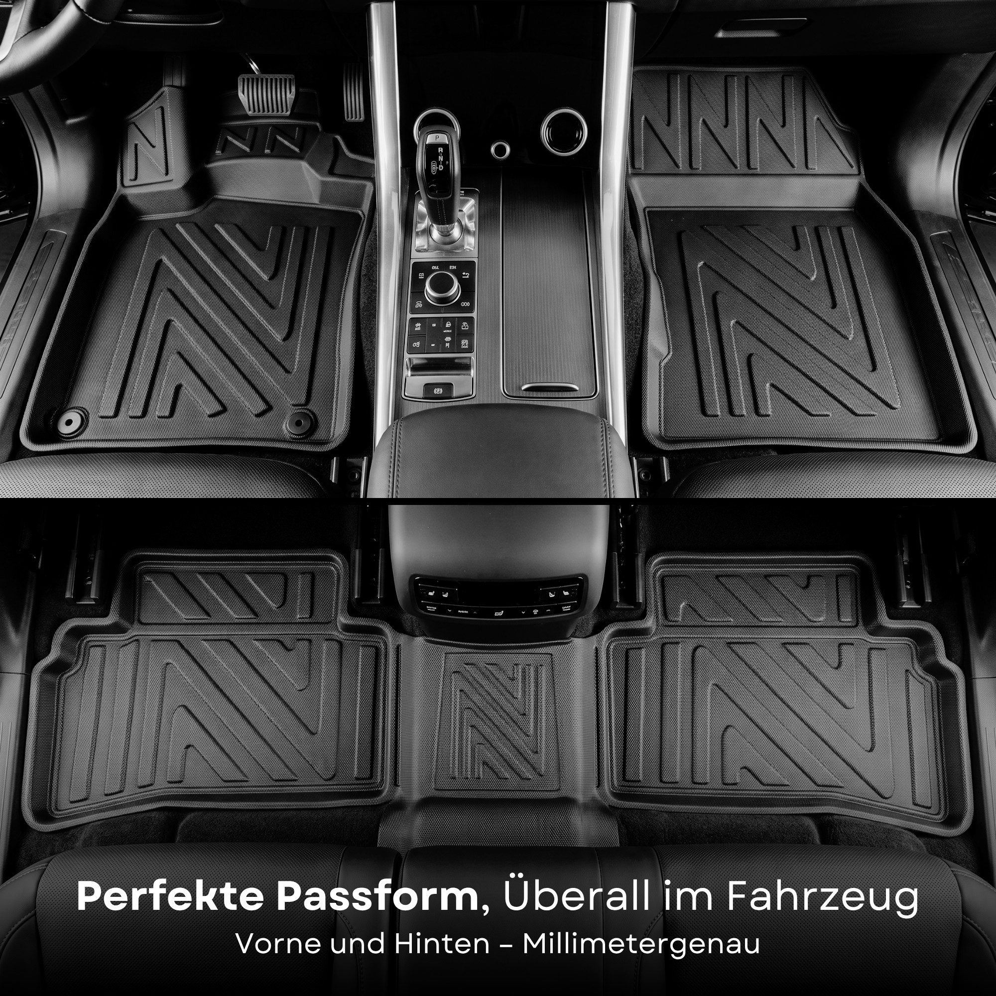 fussmattenprofi.com Auto-Fußmatte 3D Auto Fussmatten für Nissan Qashqai 2 (J11) 2014-2021 Carbon-Optik (1 St), für Nissan Nissan Qashqai