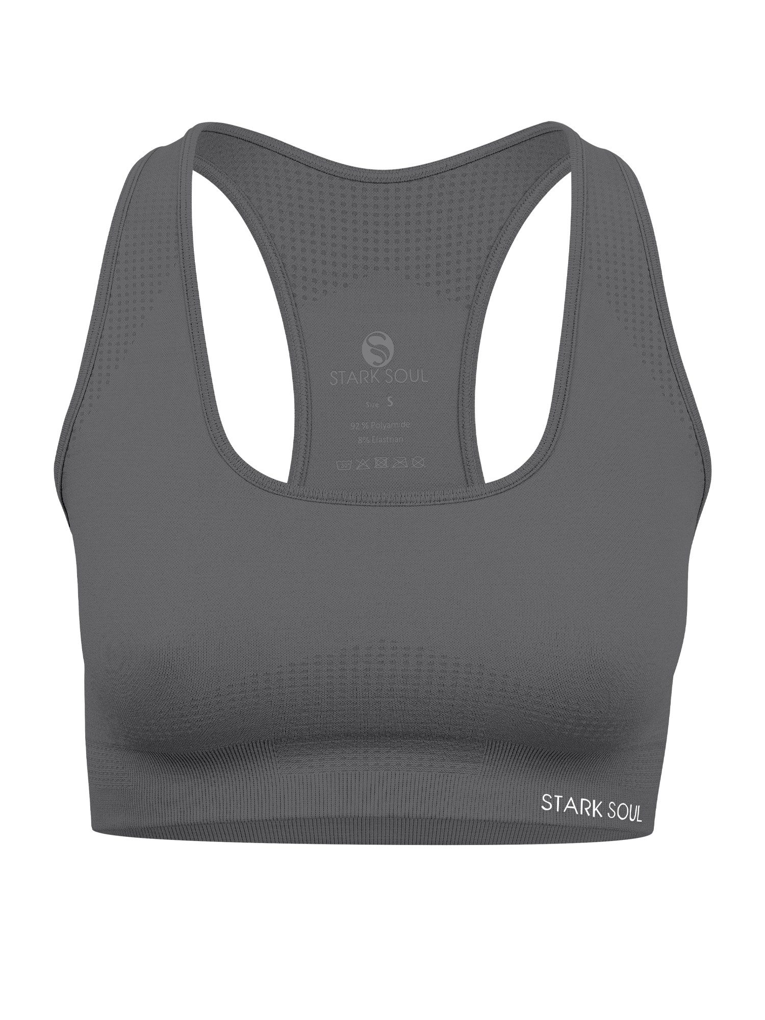 Stark Soul® Sporttop Sport Bra "reflect" Racerback, herausnehmbare Cups - Sport BH