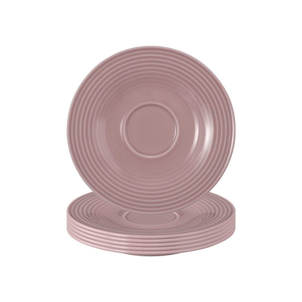 Seltmann Weiden Espressotasse Seltmann Weiden Beat Altrosa Kombi-Untertasse 13,5 cm 6er Set, Porzellan