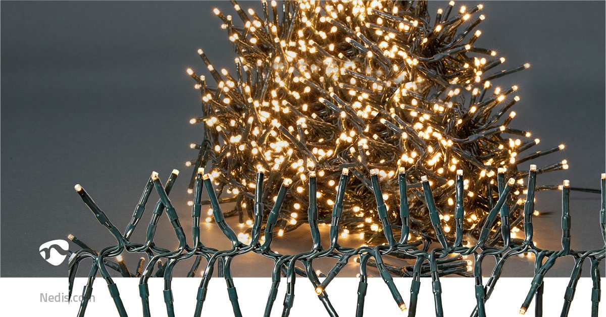 Nedis Discolicht CLCS1512, 1512 LEDs, 7 Lichteffekte, für Innen- und Außenbereich, Timer, Warmweiss, 1512 LEDs, 7 Lichteffekte, für Innen- und Außenbereich, Timer