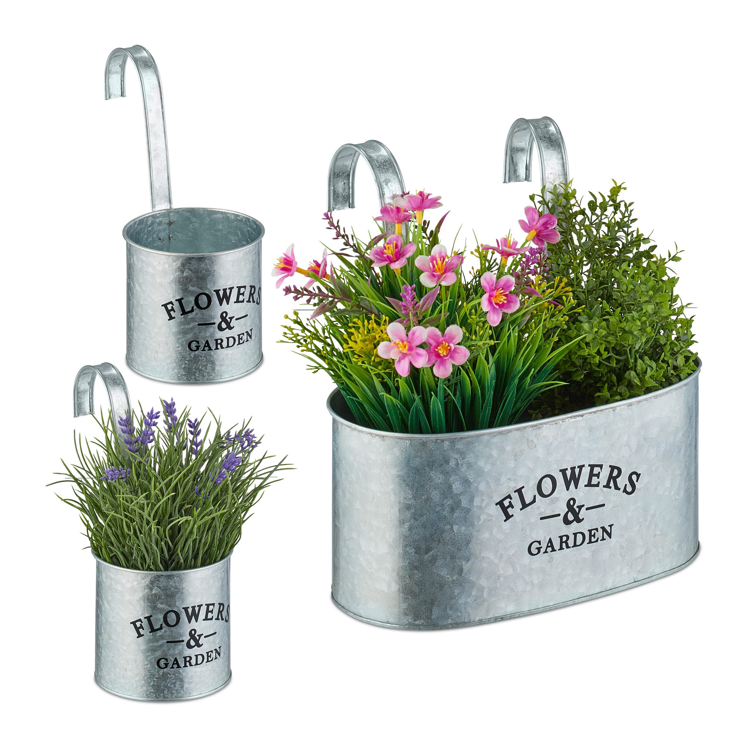 relaxdays Blumentopf Hängetopf 3er Set günstig online kaufen