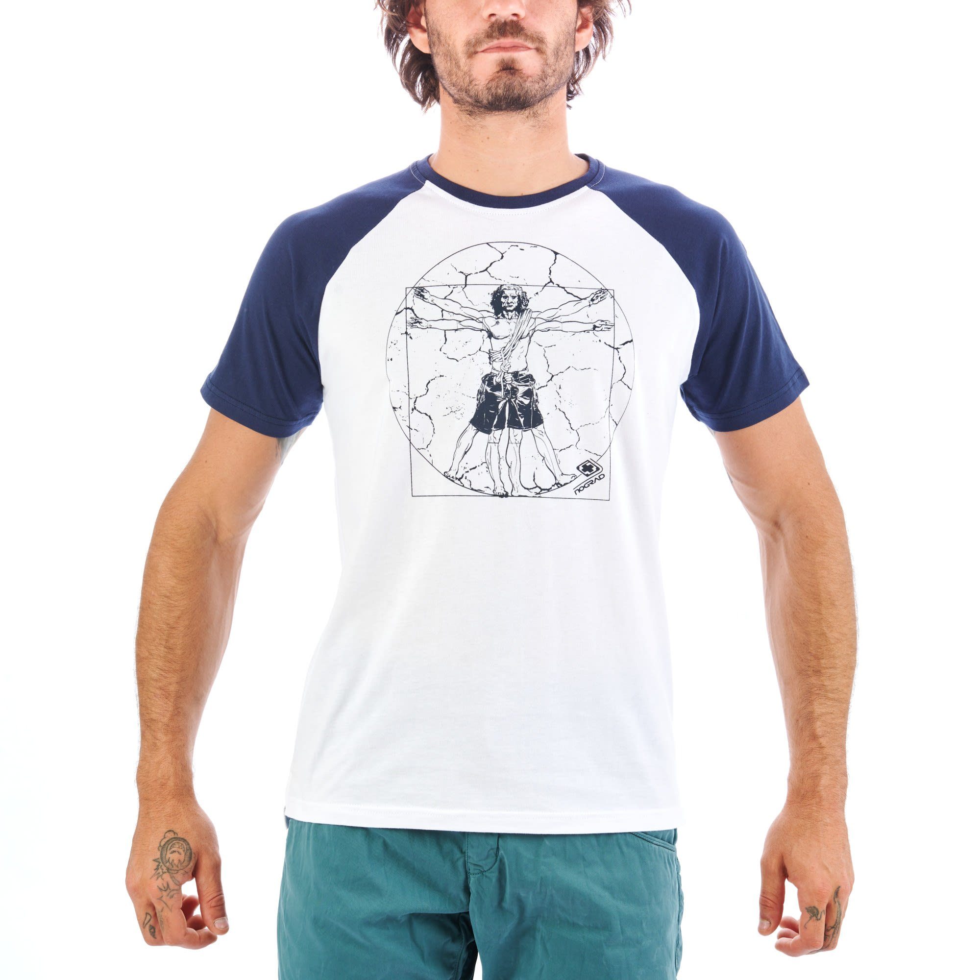 Herren Blue Kurzarm-Shirt Magic M T-Shirt Number White Dark NOGRAD Nograd T-shirt -