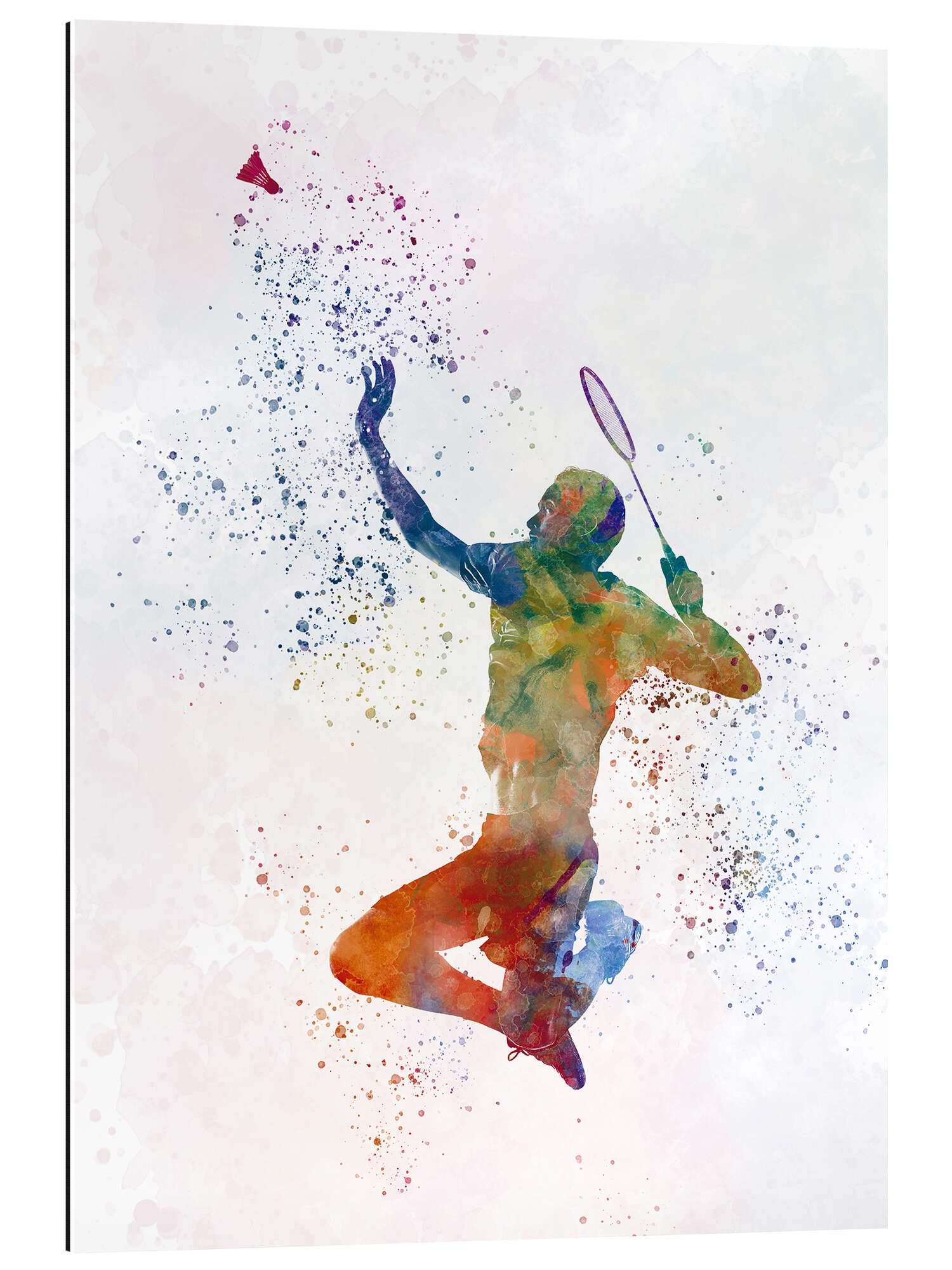 Posterlounge XXL-Wandbild nobelart, Badmintonspieler II, Fitnessraum Illustration