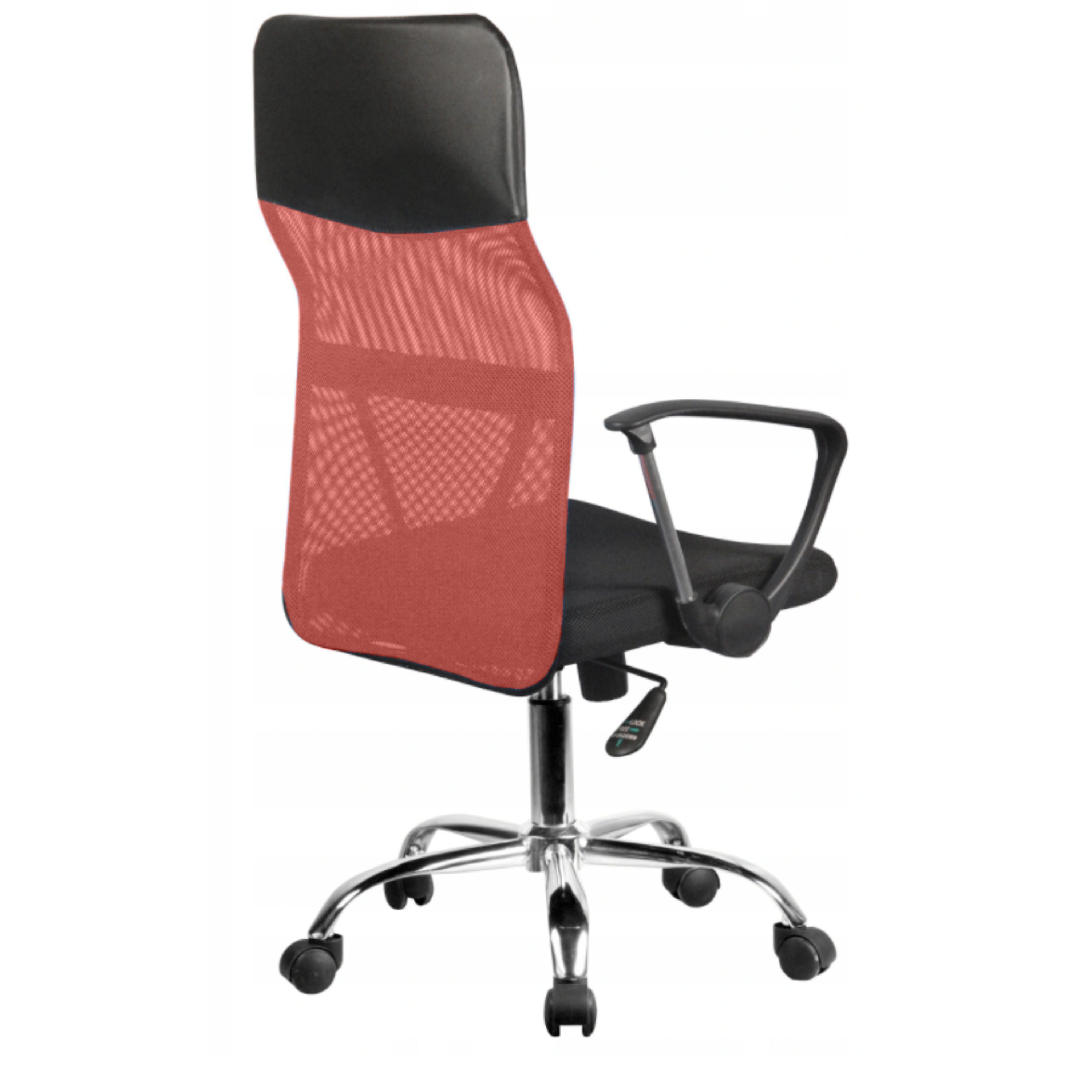 Ergonomischer – Rot höhenverstellbarer TOPESHOP Bürostuhl mit Armlehnen Bürostuhl