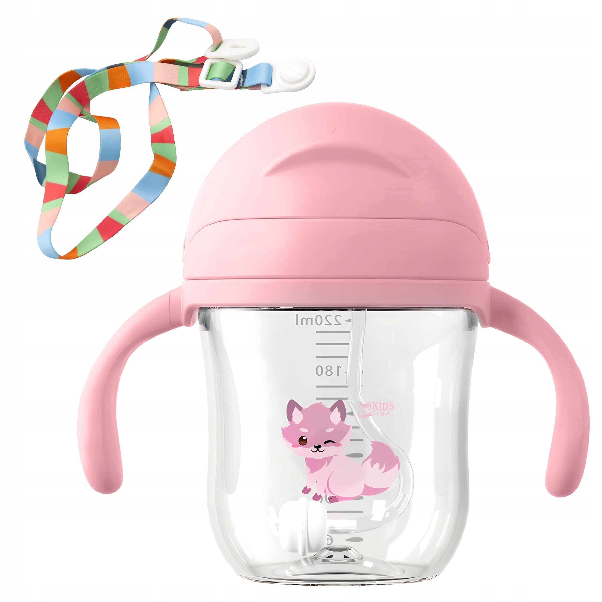 Babyflasche NEU: EVI Sippy Cup 220ml Trinklernbecher mit Strohhalm, BPA-frei