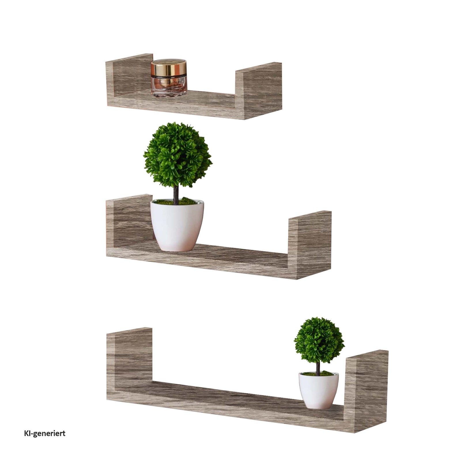 HTI-Line Wandregal Regalset Altona 945 3er-Set, Set 3-tlg., Wandregal Wandboard