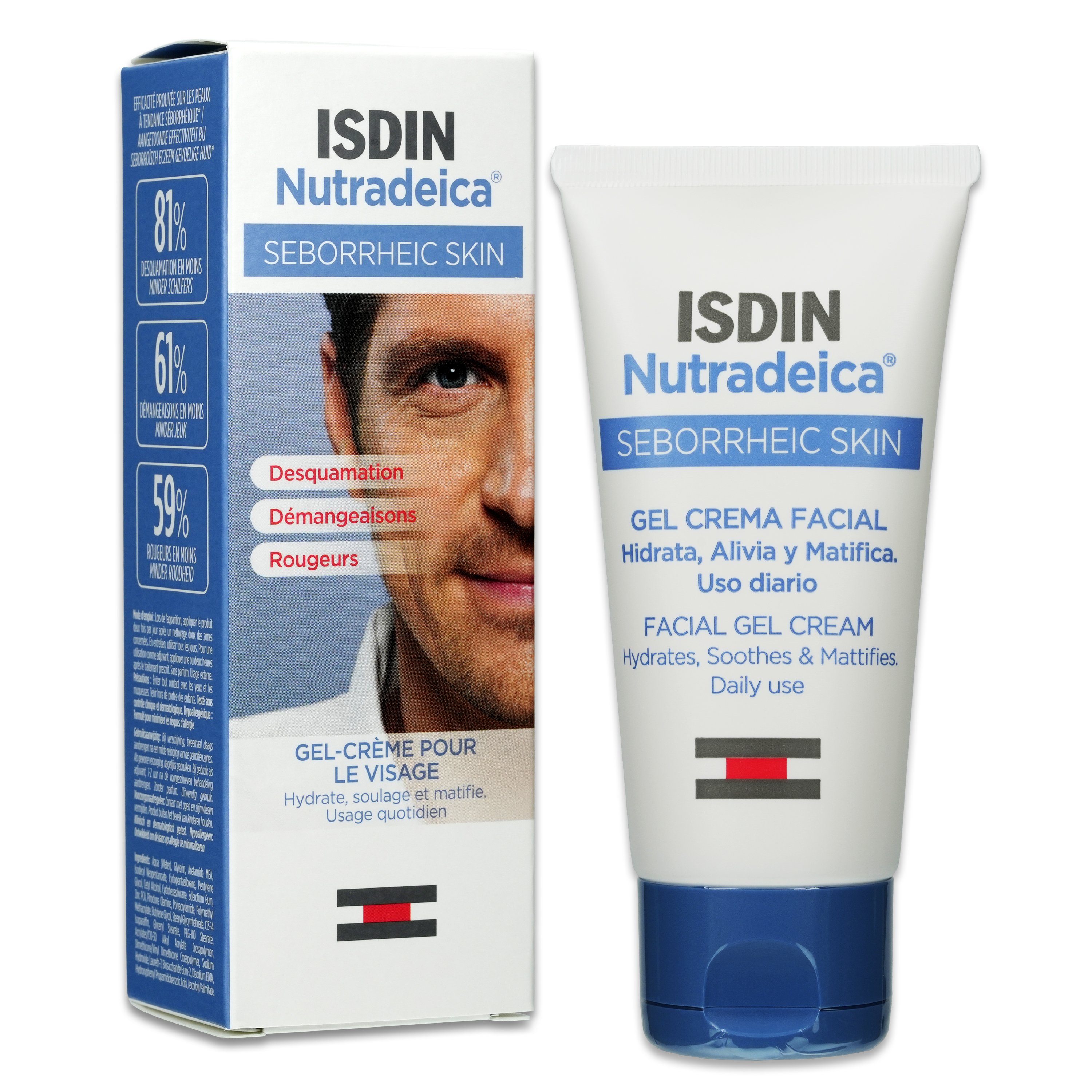 Gesichtspflege Isdin Nutradeica Gesichts-Gel-Creme 50 ml beruhigt empfindliche Haut